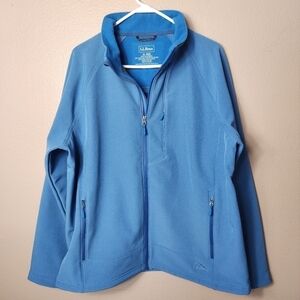 LL Bean Mens Pathfinder Medium Blue Softshell Jacket-Size XL
